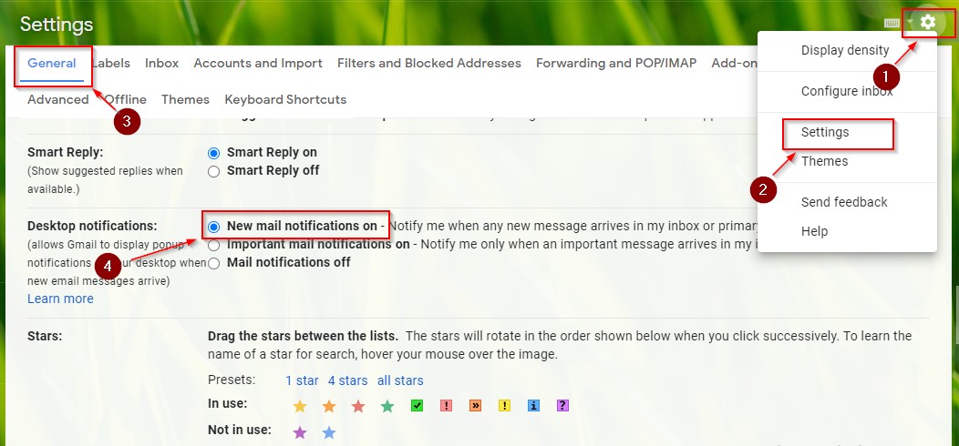 how to get gmail desktop notifications